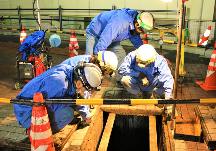 配管の設置には正確さが求められます